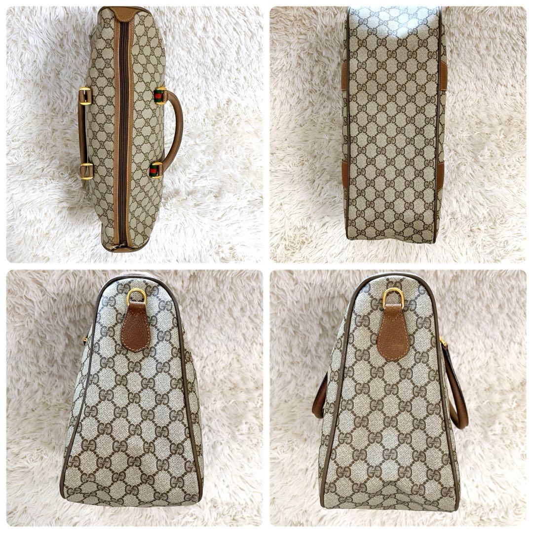 超美品】GUCCI ミニボストン GG インターロッキング シェリー ブラウン