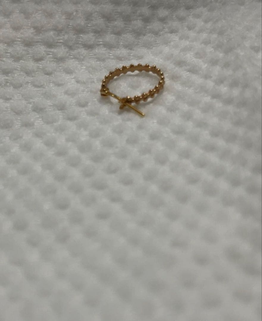 agete アガットK18 K10 バブル フープ ピアス片方 - メルカリ