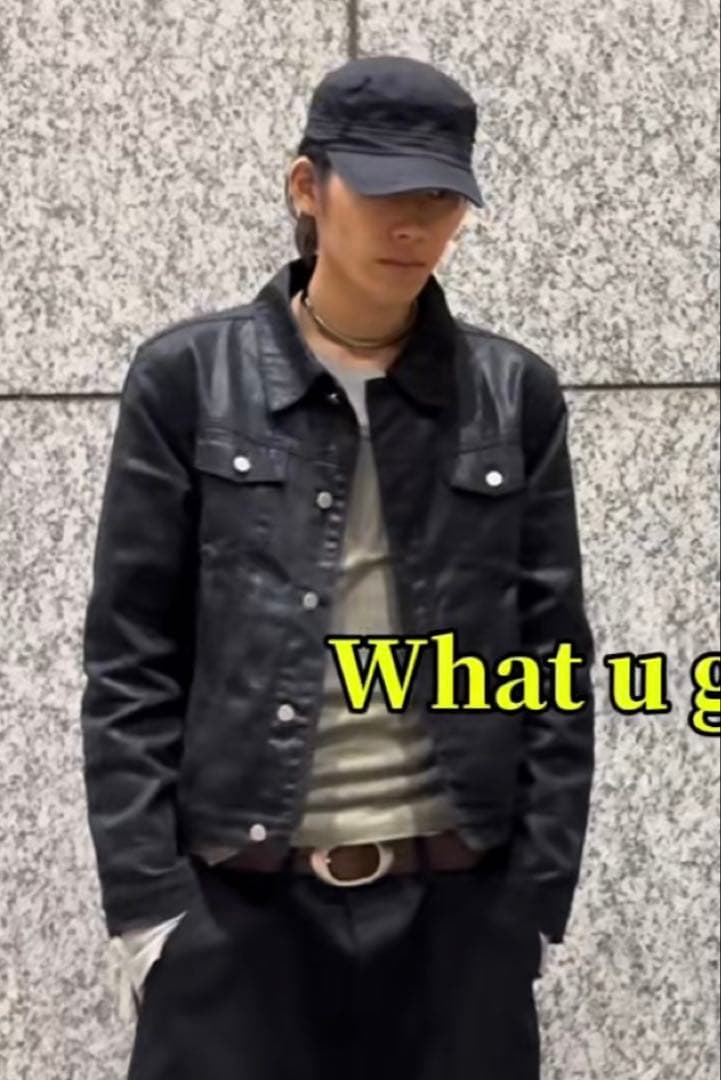 DOCOROSO ブラックコーティングデニムジャケット - メルカリ