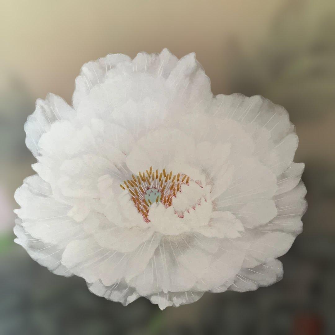 美品 掛け軸 柳沢寿江作 富貴花図 共箱 太巻き 縁起物 - メルカリ