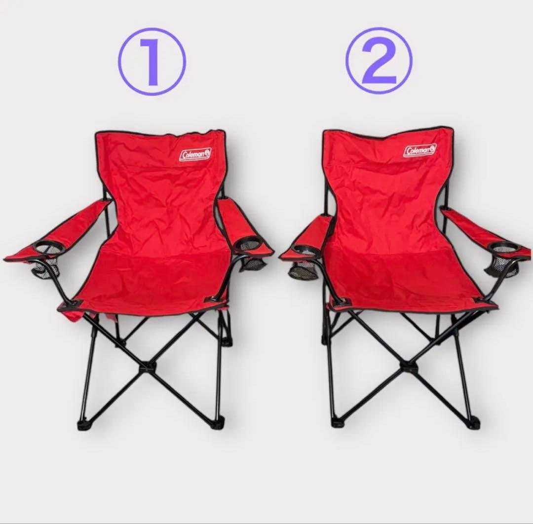 Coleman 赤 折りたたみチェア 2脚セット - メルカリ