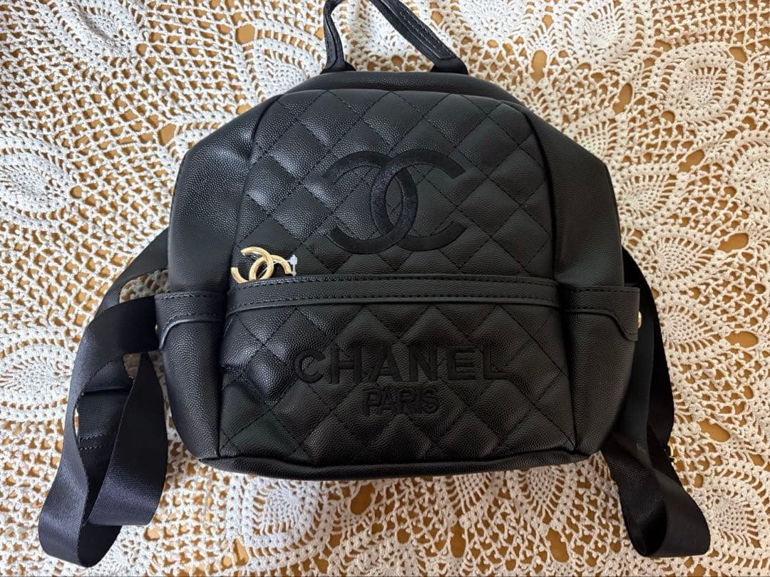 CHANELシャネル ノベルティ ブラック リュック バッグ 未使用 - メルカリ