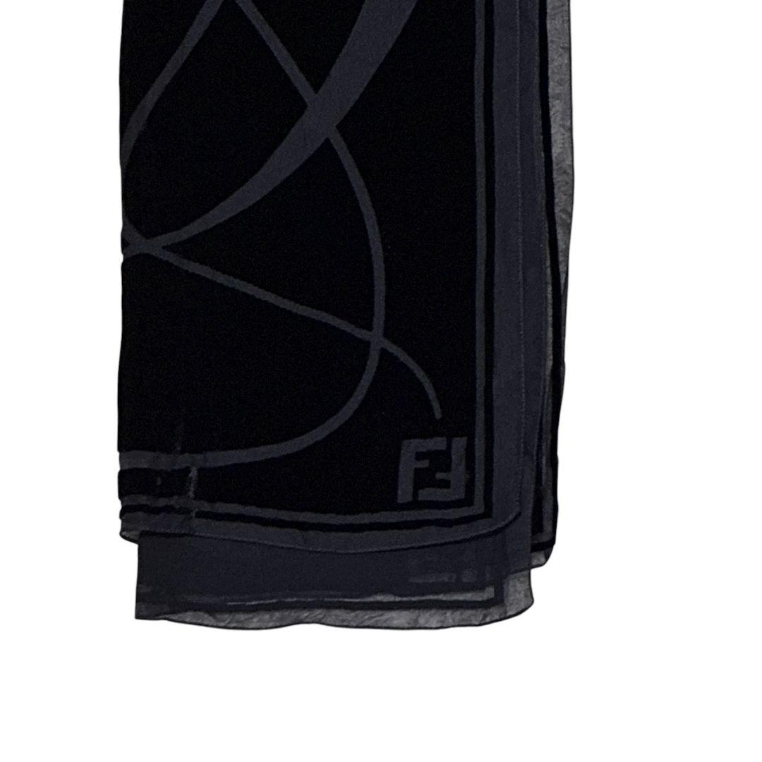 美品】FENDI フェンディ ストール ベロア シルク混 イタリア製