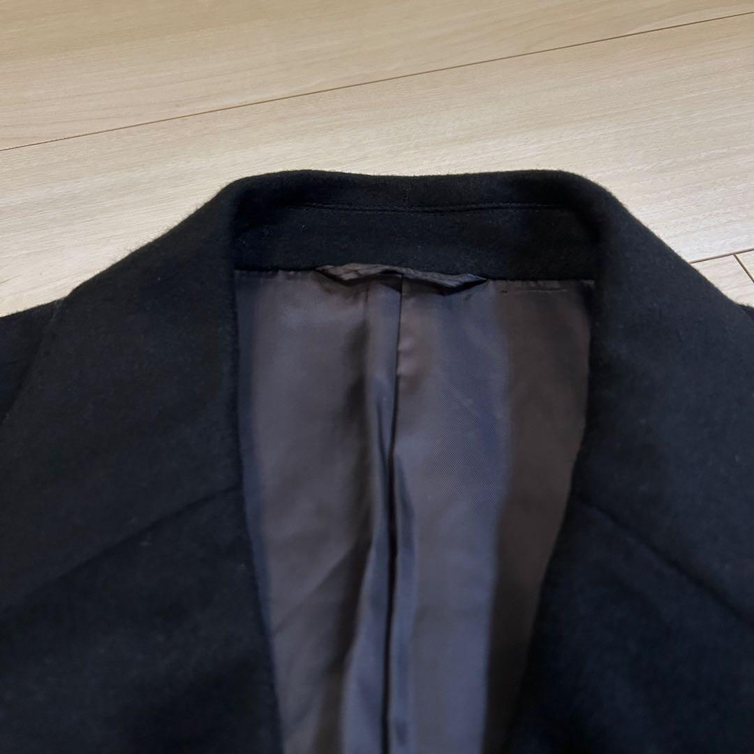 ベルモーレ チェスターコート カシミヤ100% 比翼ボタン 大きいサイズ XL