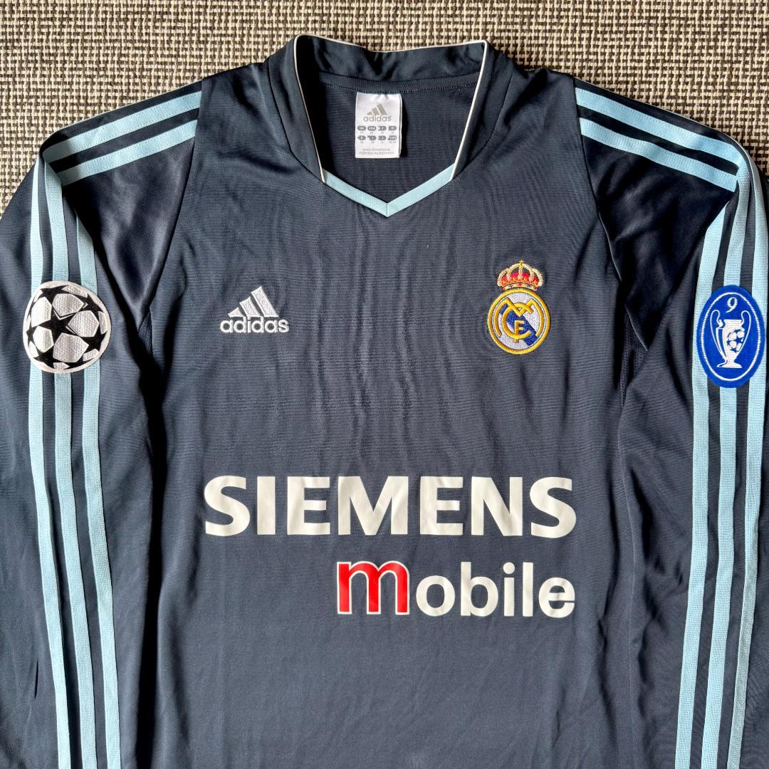 【CLパッチ付き / 長袖モデル】レアル・マドリード ０３／０４（A） レアル、マドリード（H）03/04 長袖 UEFA CL ジダン＃5