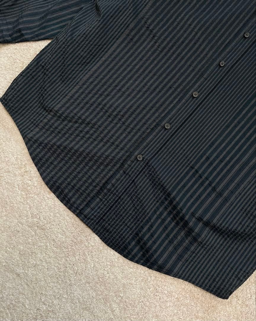 Acne Studios マルチストライプシャツ チャコールグレー 44