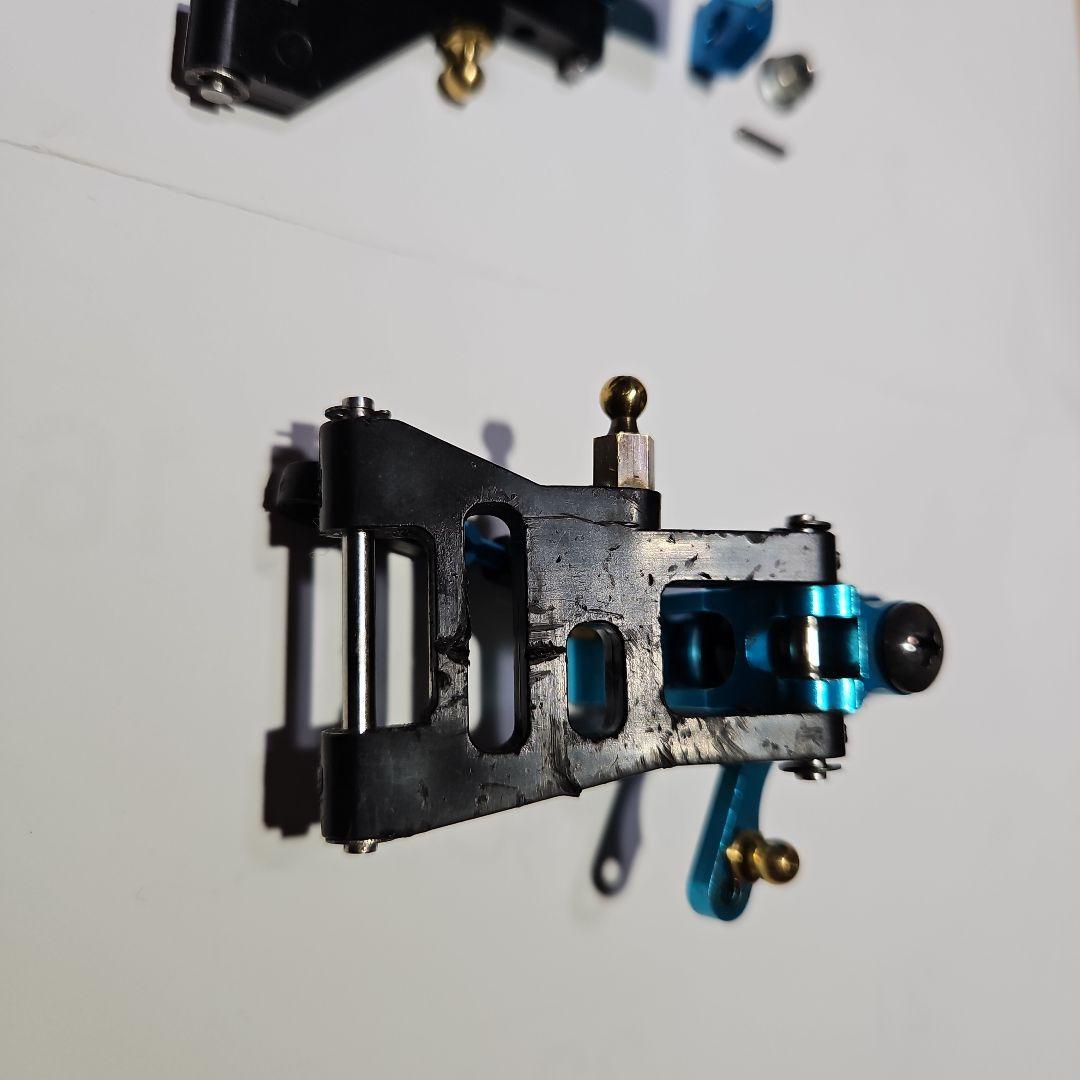 TA02用フロントリアアルミナックル、フロントCハブ、ワイドサスアーム