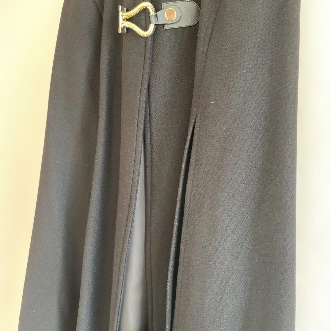 即完売】ZARA&MANTECO｜ポンチョケープ｜ゴールド金具｜ラムウールXS