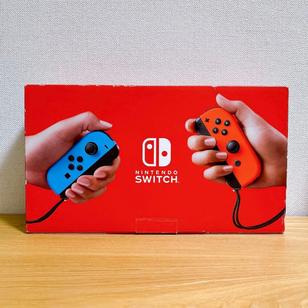 美品】 バッテリー強化型 Nintendo Switch 本体 赤青 - メルカリ