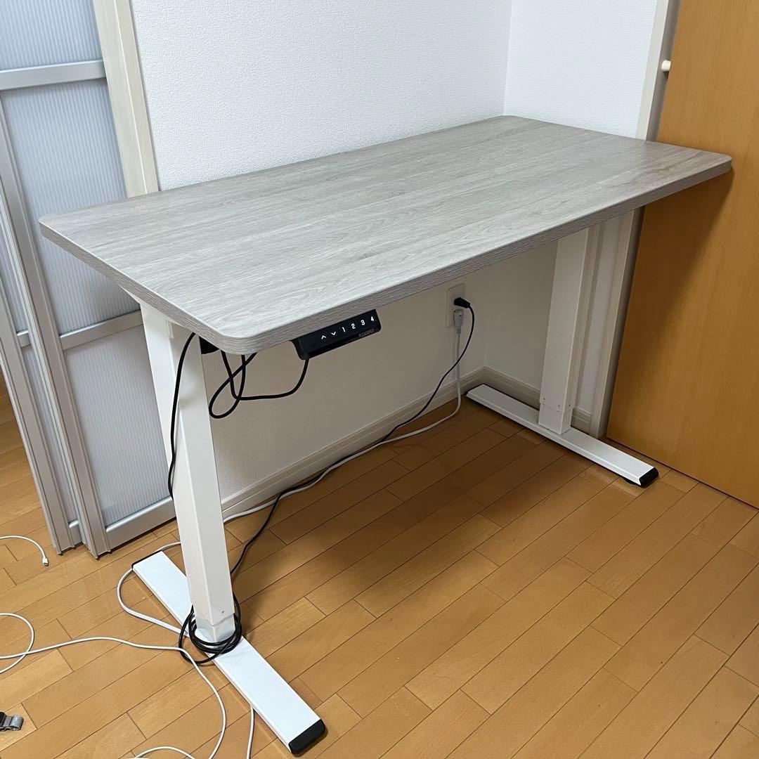 Flexispot EF1 ホワイト脚部＋ホワイトウッド(マーブル)天板 - メルカリ