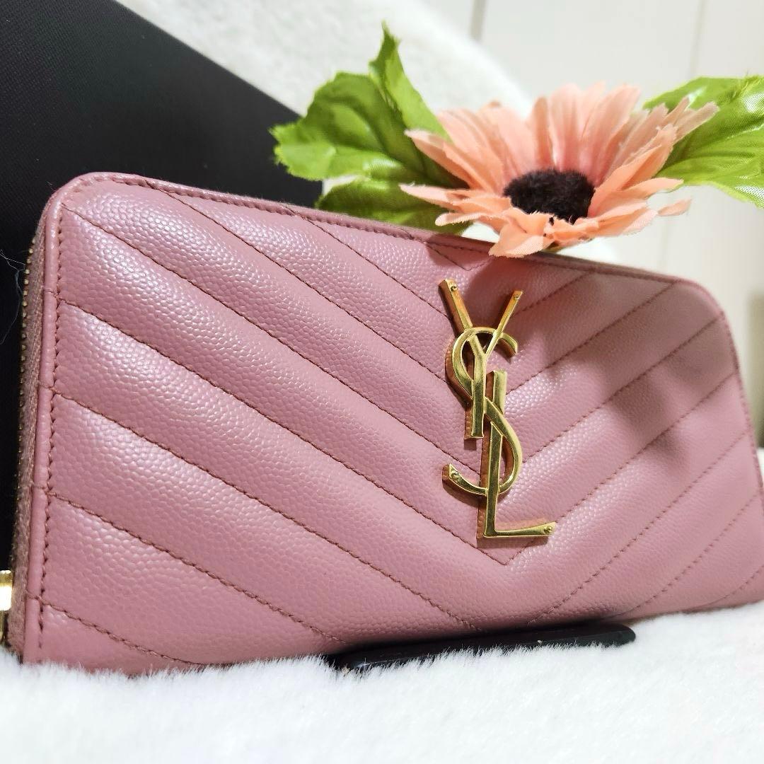 ✨極美品✨サンローラン　長財布　ラウンドファスナー カサンドラ　キャビアスキン サンローラン 長財布 カサンドラ YSL ラウンドファスナー A576｜Yahoo