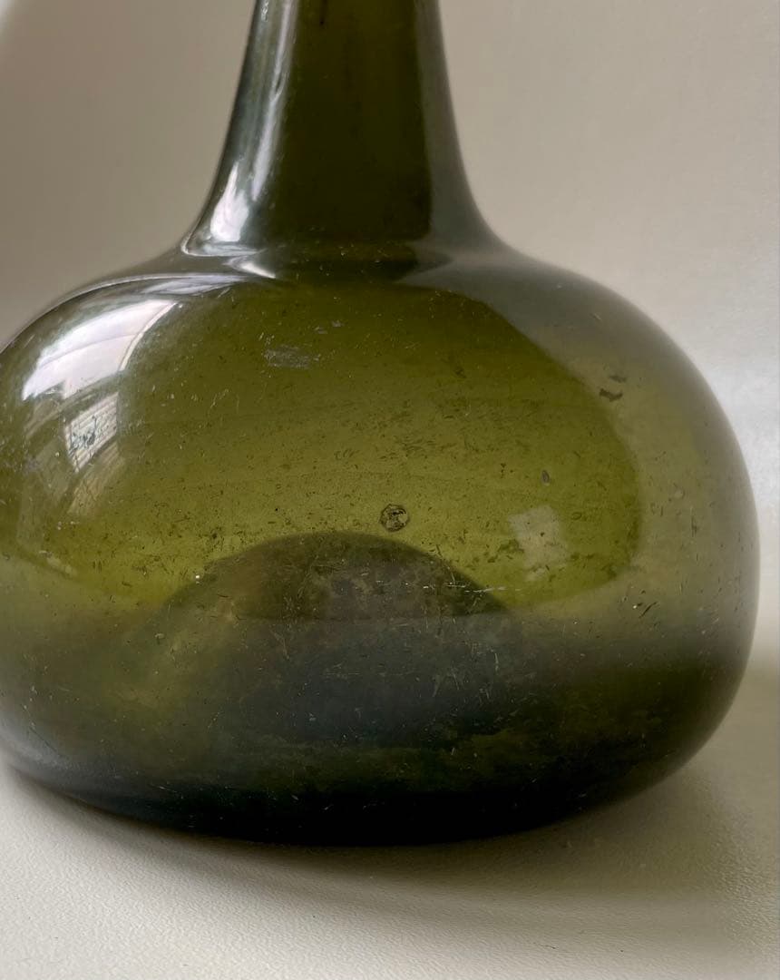 オランダ18世紀 オニオンボトル ガラス瓶 アンティーク 古美術 民藝 花入