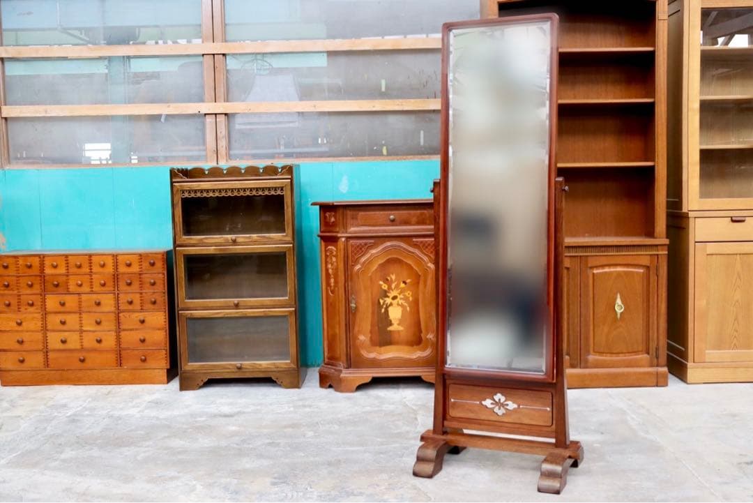 GMHK875○唐木家具 花梨 中国美術 姿見 全身鏡 ウォールミラー 和モダン GMHK875○唐木家具 花梨 中国美術 姿見 全身鏡 ウォールミラー 和