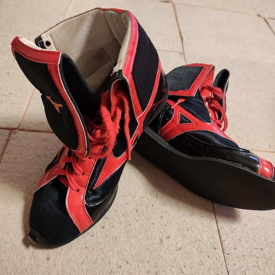 Mizuno オーダーボクシングシューズ 黒/赤 25.5cm