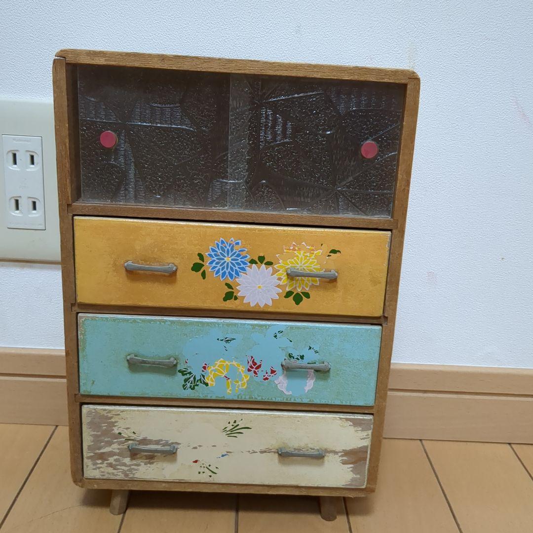 昭和レトロ　ミニチュアタンス　お値下げ中 昭和レトロ ままごと用の木製ミニチュアタンス - [Sold Out]過去の販売商品