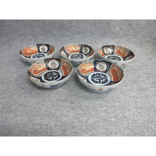 古伊万里色絵金彩軍配図なます皿5枚 [B26061] 古伊万里色絵金彩軍配図なます皿5枚 [B26061] - メルカリ