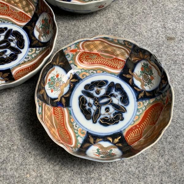 古伊万里色絵金彩軍配図なます皿5枚 [B26061] - メルカリ