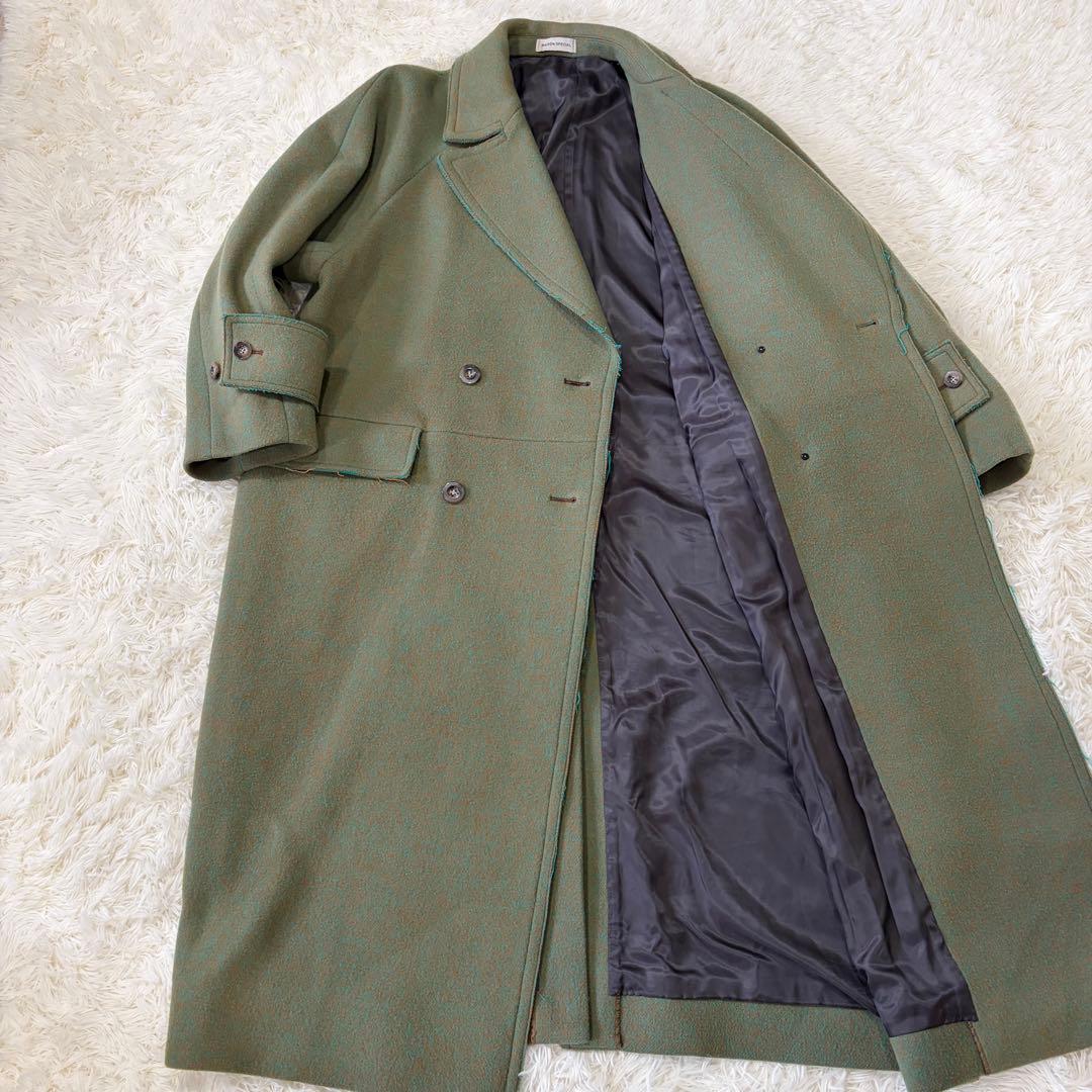 【極美品】メゾンスペシャル スーパー140シャンブレーダブルコート グリーン M MAISON SPECIAL（メゾンスペシャル）の「スーパー140シャンブレー