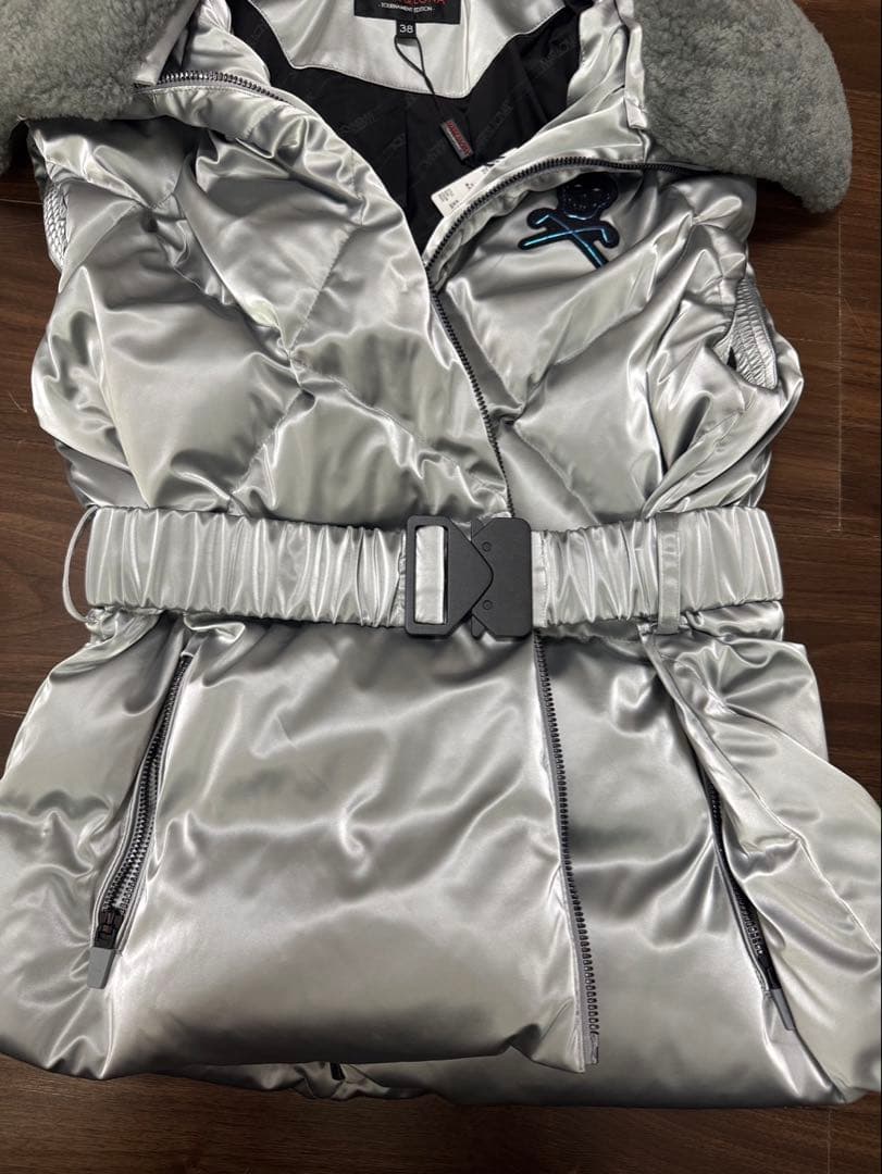 マークアンドロナ ダウンベスト シルバー 38 メンズS レディースM L 新品