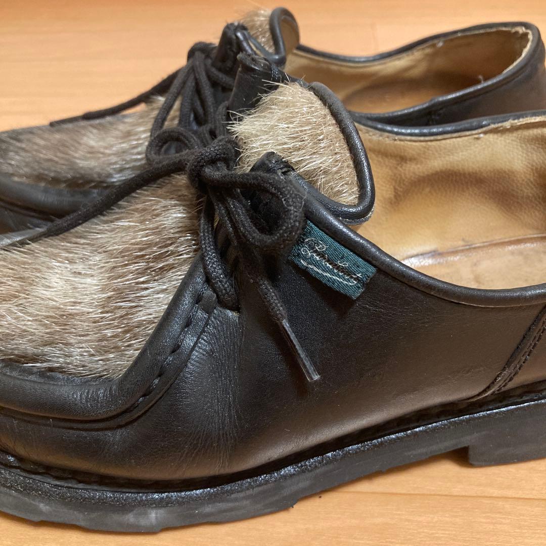 パラブーツ ミカエルフォック アザラシ 黒 uk4 - メルカリ