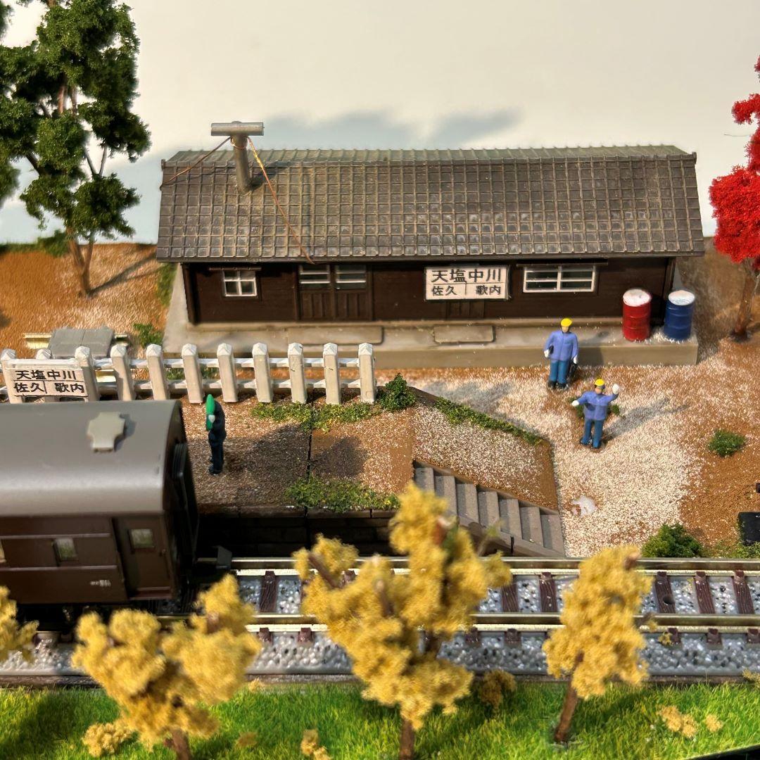 宗谷秋色 宗谷本線旧天塩中川駅 鉄道ジオラマ Nゲージ 展示台