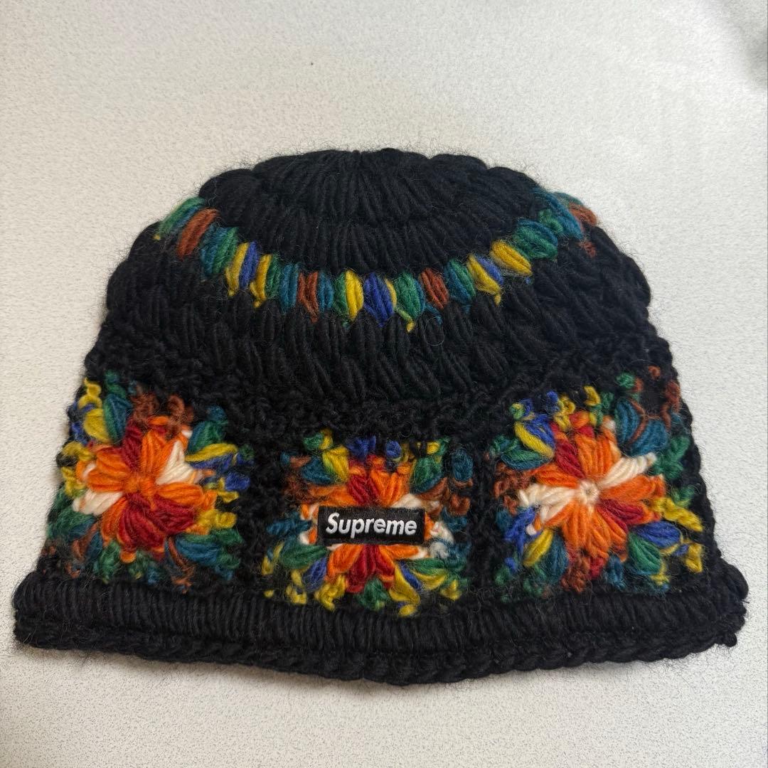 帽子 25ss Supreme Crochet Beanie \"Black\"