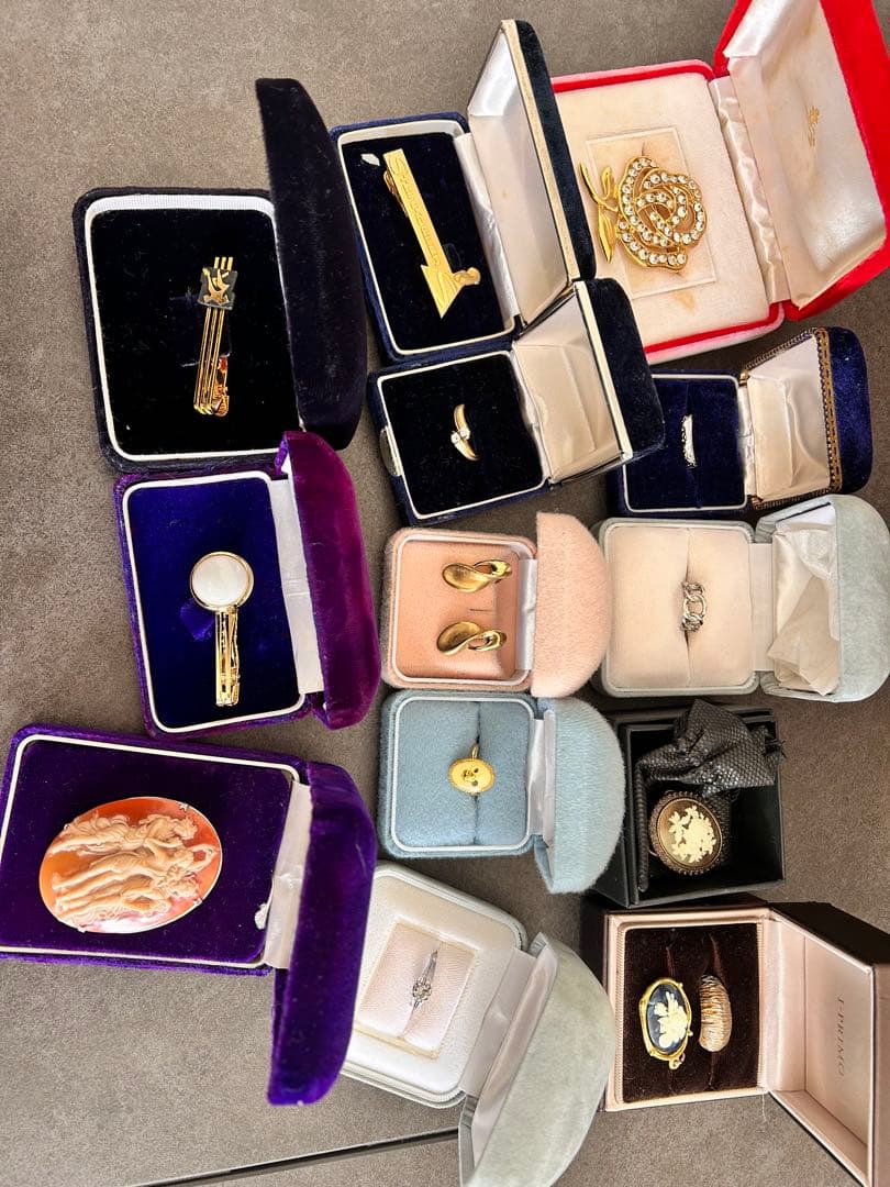 0223-2 遺品整理 アクセサリー 指輪 カメオ ブローチ タイピン - メルカリ