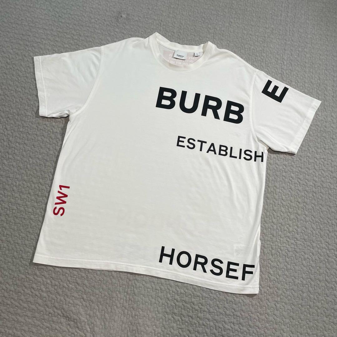 バーバリー　半袖Tシャツ　ホワイト　XL Amazon | [BURBERRY] [バーバリー] Tシャツ Mサイズ ロゴT ホワイト