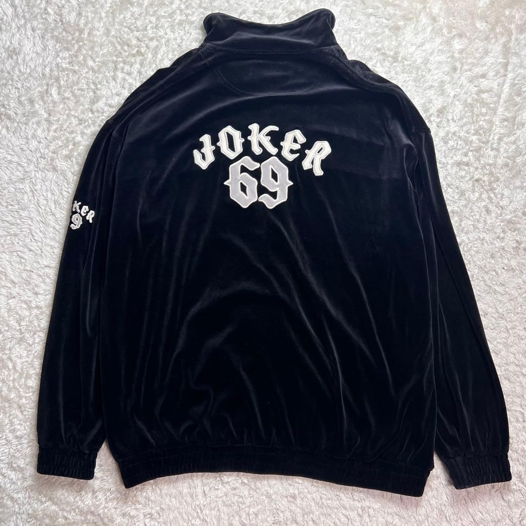 【美品】JOKER BLAND USA製 ベロアジャージ69刺繍ジャケット2XL XLARGE（エクストラ ラージ） VELOUR TRACK JACKET ベロア トラック