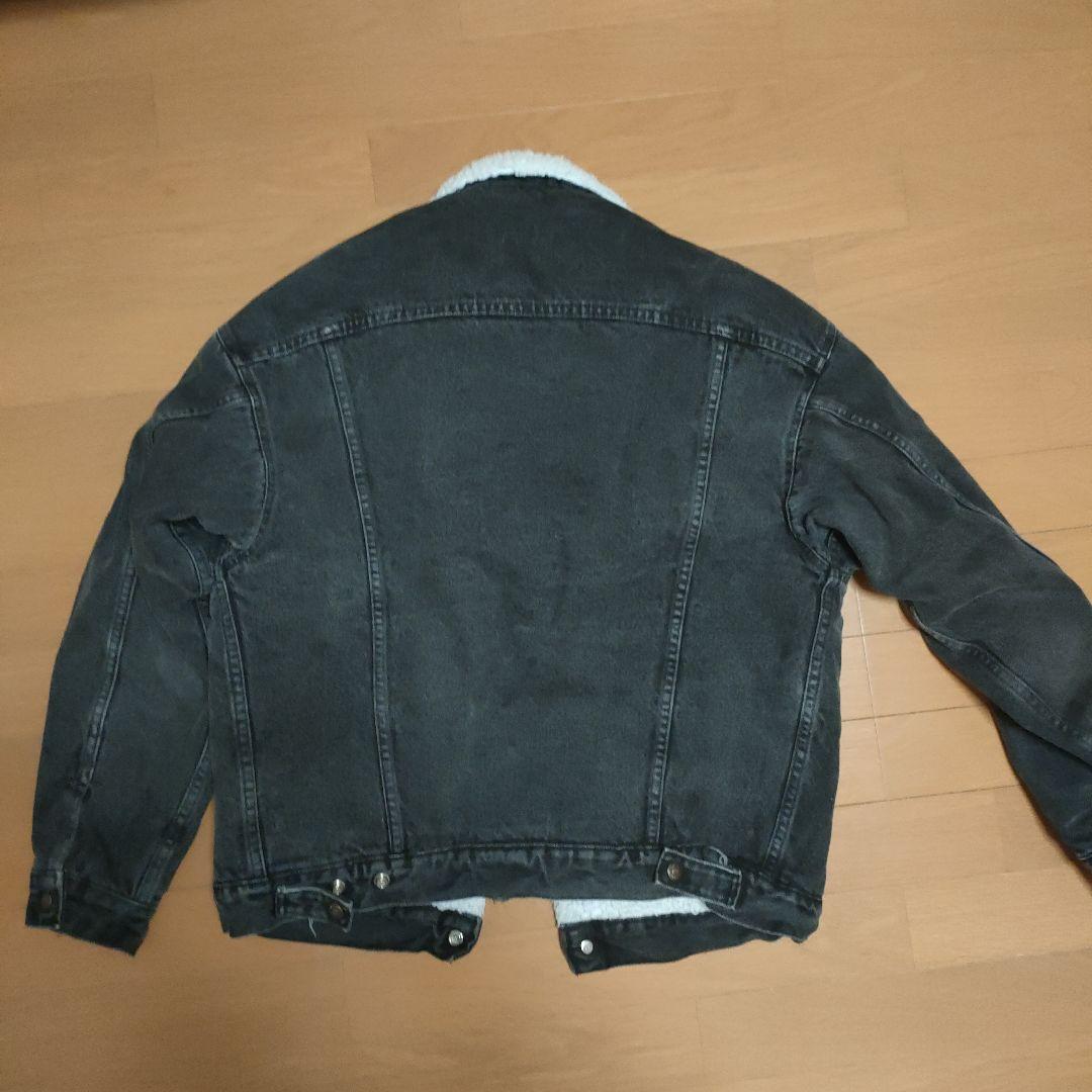 Levis ダークグレー ボア襟 デニムジャケット新 発売
