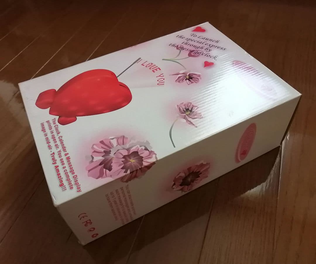 新品】ハート型 フローティングメッセージ クロック - メルカリ