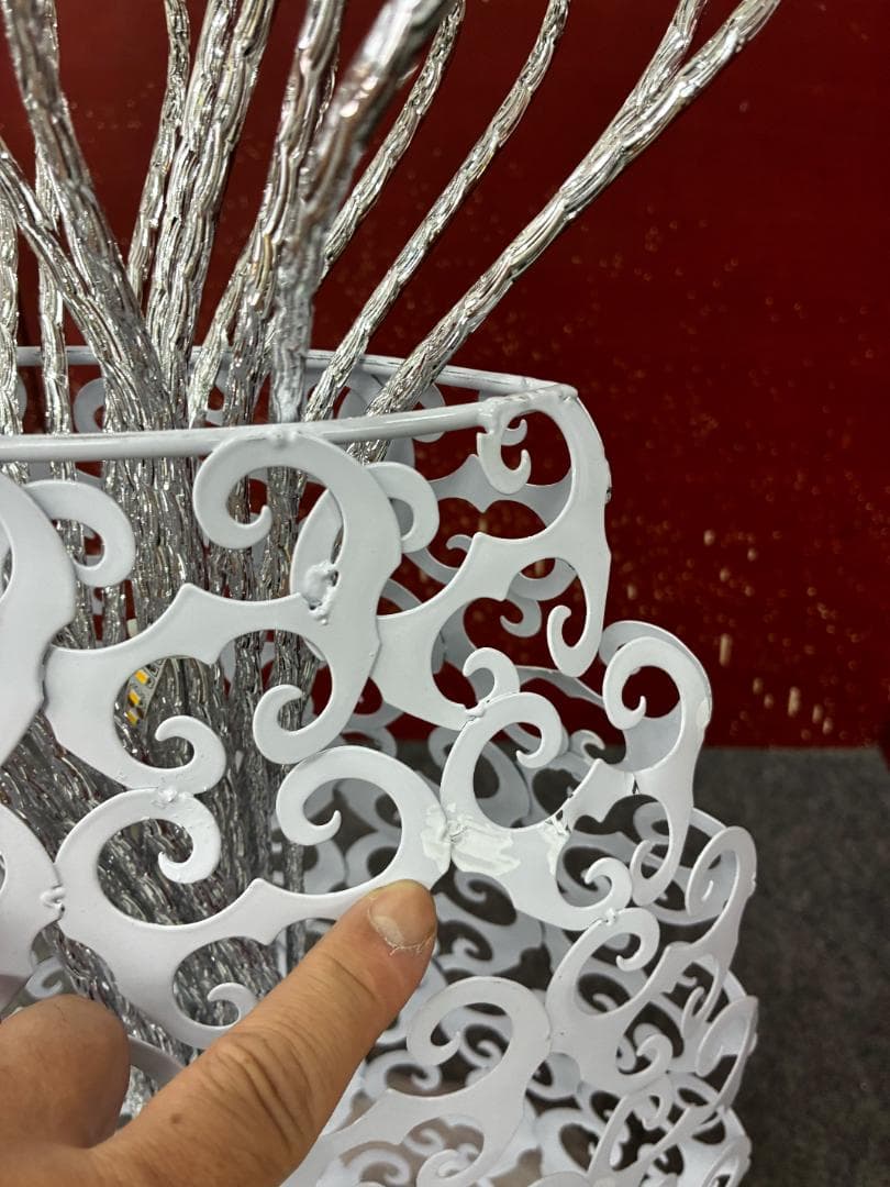 フラワーモチーフ フロアスタンド LEDライト付き B級品