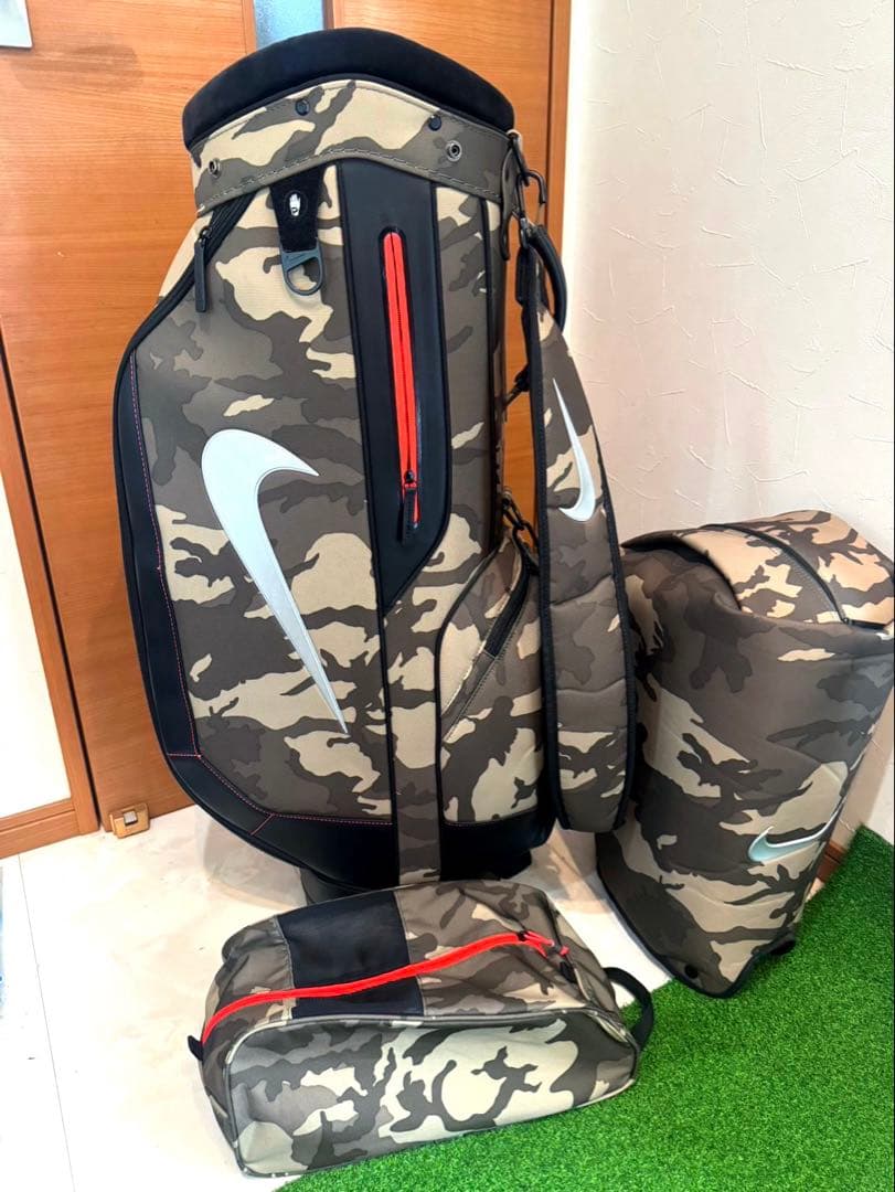 美品 即完売 ナイキ NIKE 迷彩 カモ キャディバッグ スポーツカート