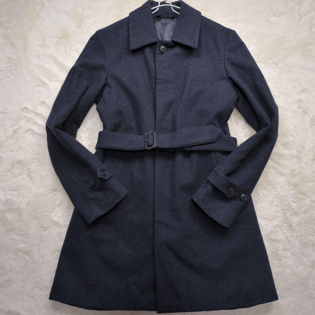 シップス ロロピアーナ ウール ステンカラー ベルテッドコート