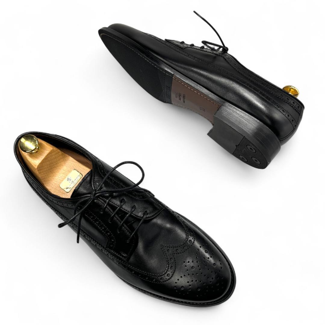 極美品 希少サイズ LOTTUSSE ウイングチップ 黒 10 28.5cm