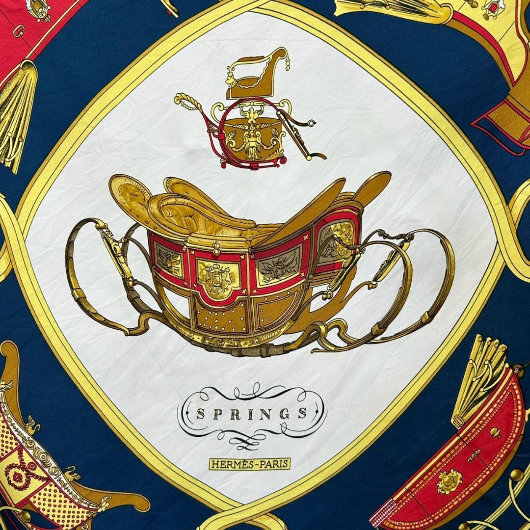 Hermès springs カレ90 大判スカーフ シルク DMG67 - メルカリ