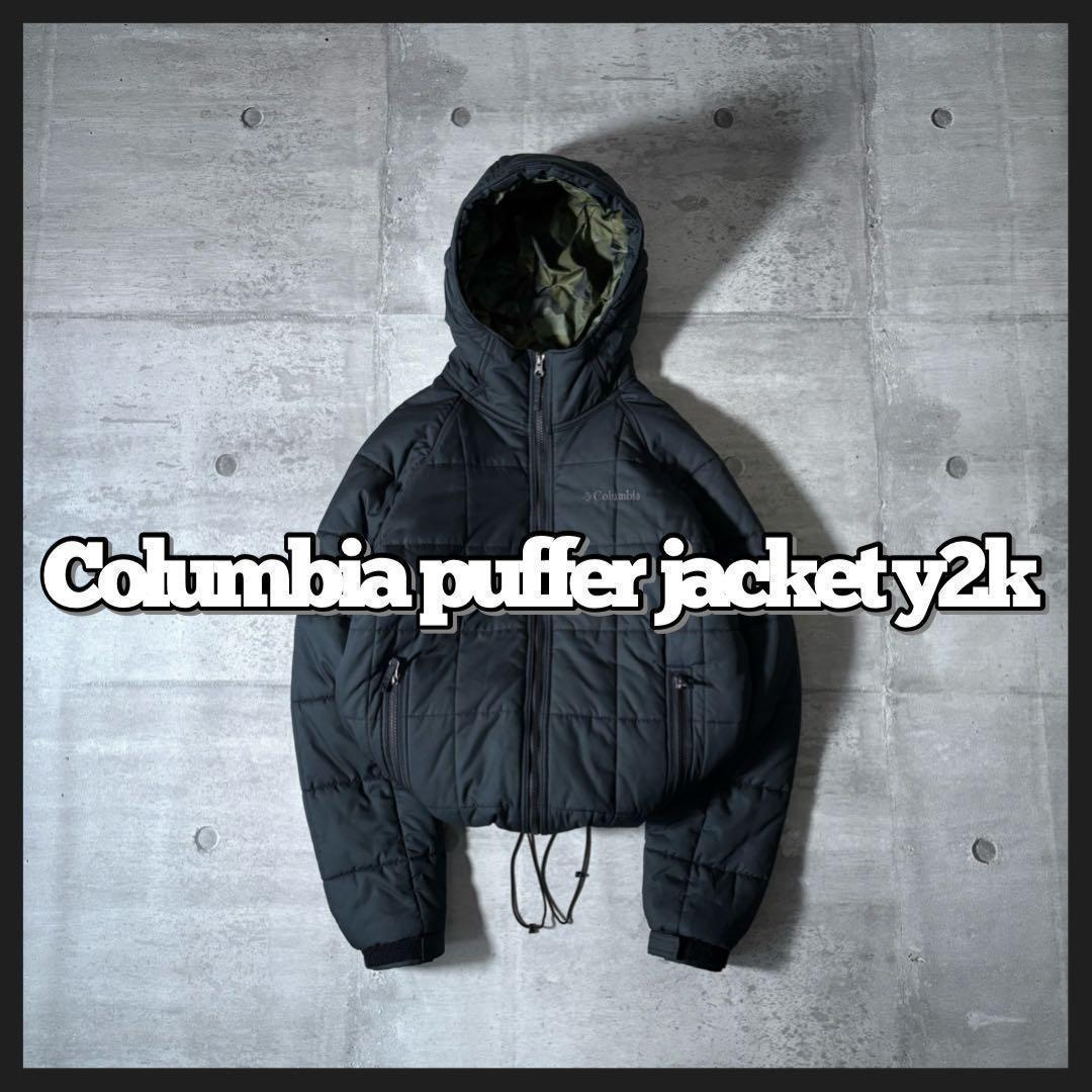 Columbia フーデッド パファージャケット ドローコード 短丈 y2k