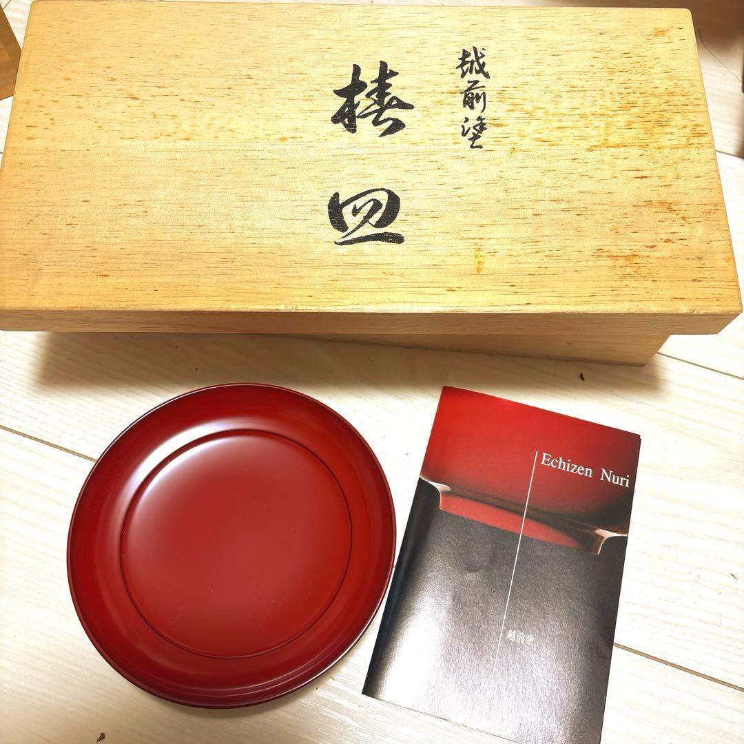 越前塗 本漆 椿皿 5枚セット 菓子皿 朱塗 共箱付き - メルカリ