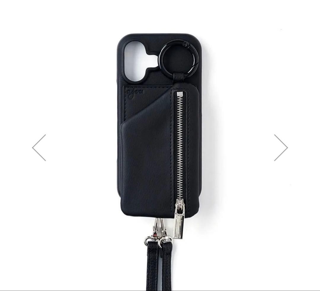 ajew エジュー pureblack ブラックiPhone17 ピュアブラック cadenas zipphone case | iPhone17 / black - ajew