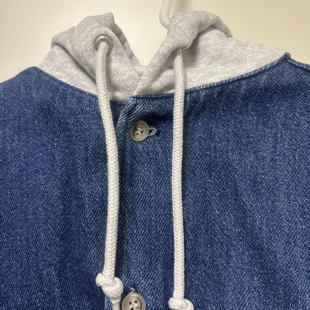 DESCENDANT SPICOLI HOODED デニム フード シャツM