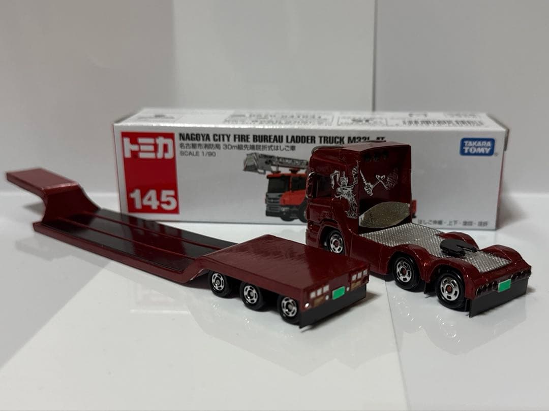 亀次郎様専用 トミカ改造 デコトラ スカニア 低床トレーラー仕様