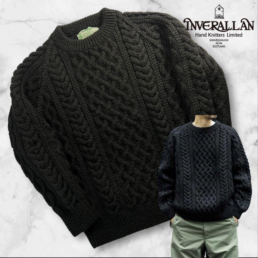 極美品 INVERALLAN 1A クルーネックニット セーター 42-44