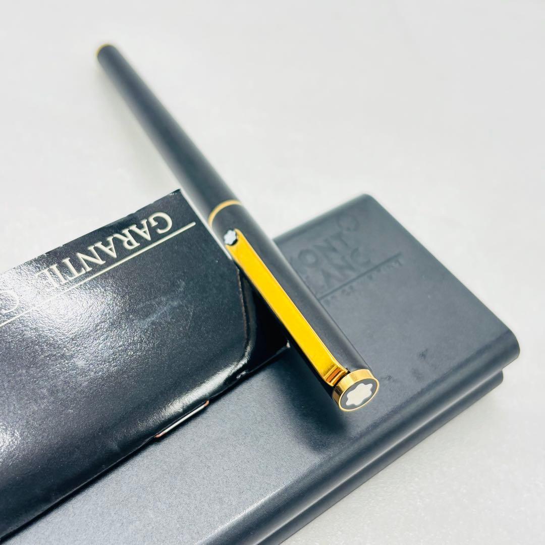 希少　モンブラン 万年筆　ノブレス スリムライン ヴィンテージ　黒 80s モンブラン ノブレス No.1124 ブラッククローム MONTBLANC No