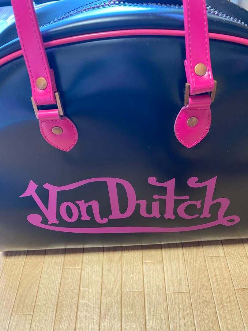 Von Dutch ボンダッチ ボストンバッグ ピンク✖️黒