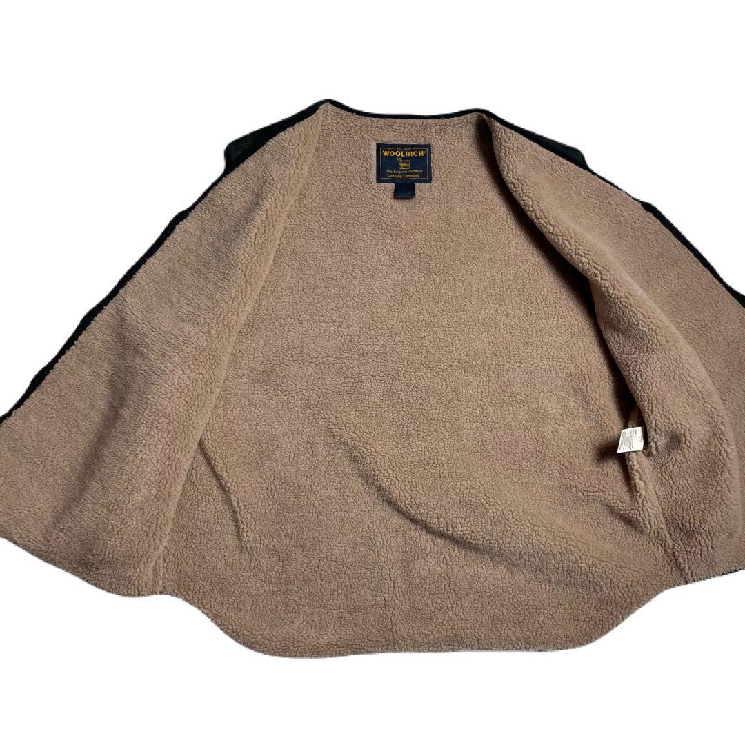 90s 00s ウールリッチ 裏ボア チェックベスト ヴィンテージ オンブレ