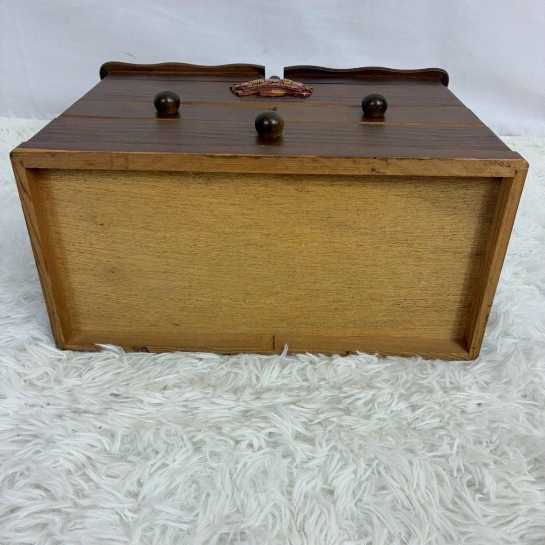 G-WOOD by gentie 木製 裁縫箱 ソーイングボックス 昭和レトロ - メルカリ
