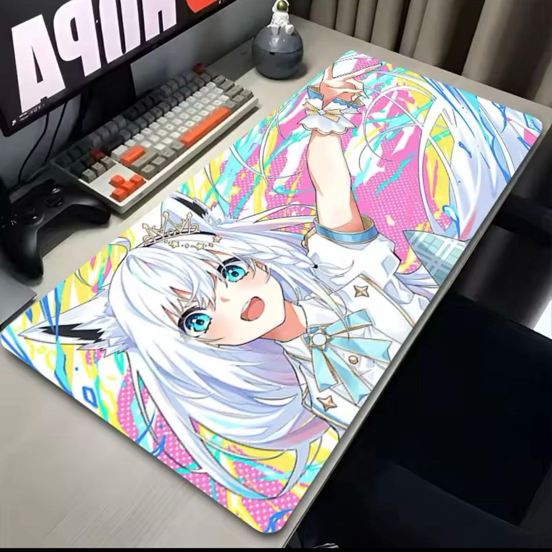 ホロライブ 白上フブキ デスクマット マウスパッド ラバーマット