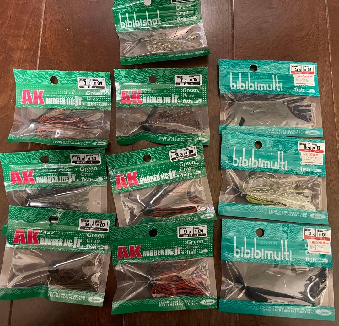 バスフィッシング用 / ラバージグ・スイムジグ 28セット & ワーム 7