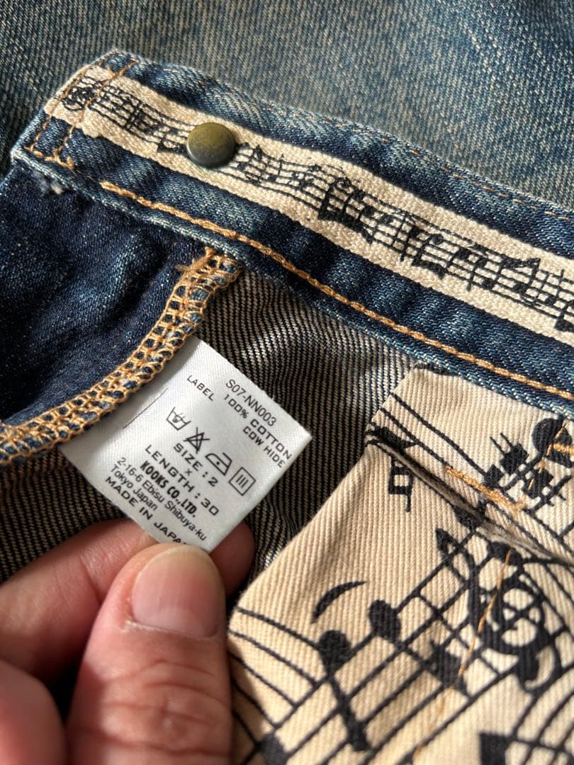 レア 激シブ ナンバーナイン 07 音符デニム 2x30 about a boy