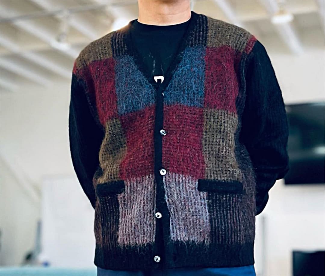 supreme Brushed Grid Cardigan M - メルカリ